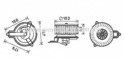 AVA QUALITY COOLING pe8391 -  Электродвигатель, вентиляция салона
